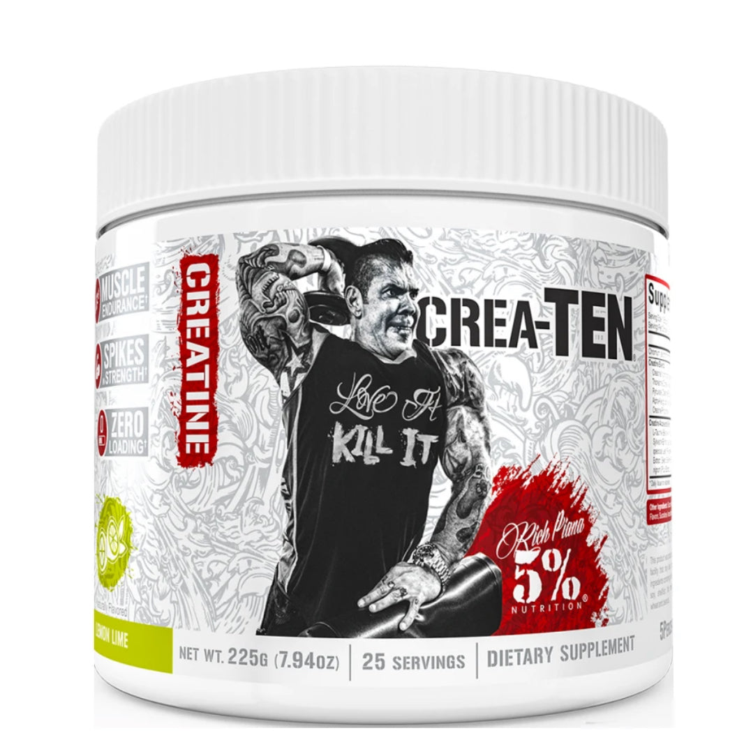 Creatina 5% Nutrition - Rich Piana Crea-TEN (225g) Lima