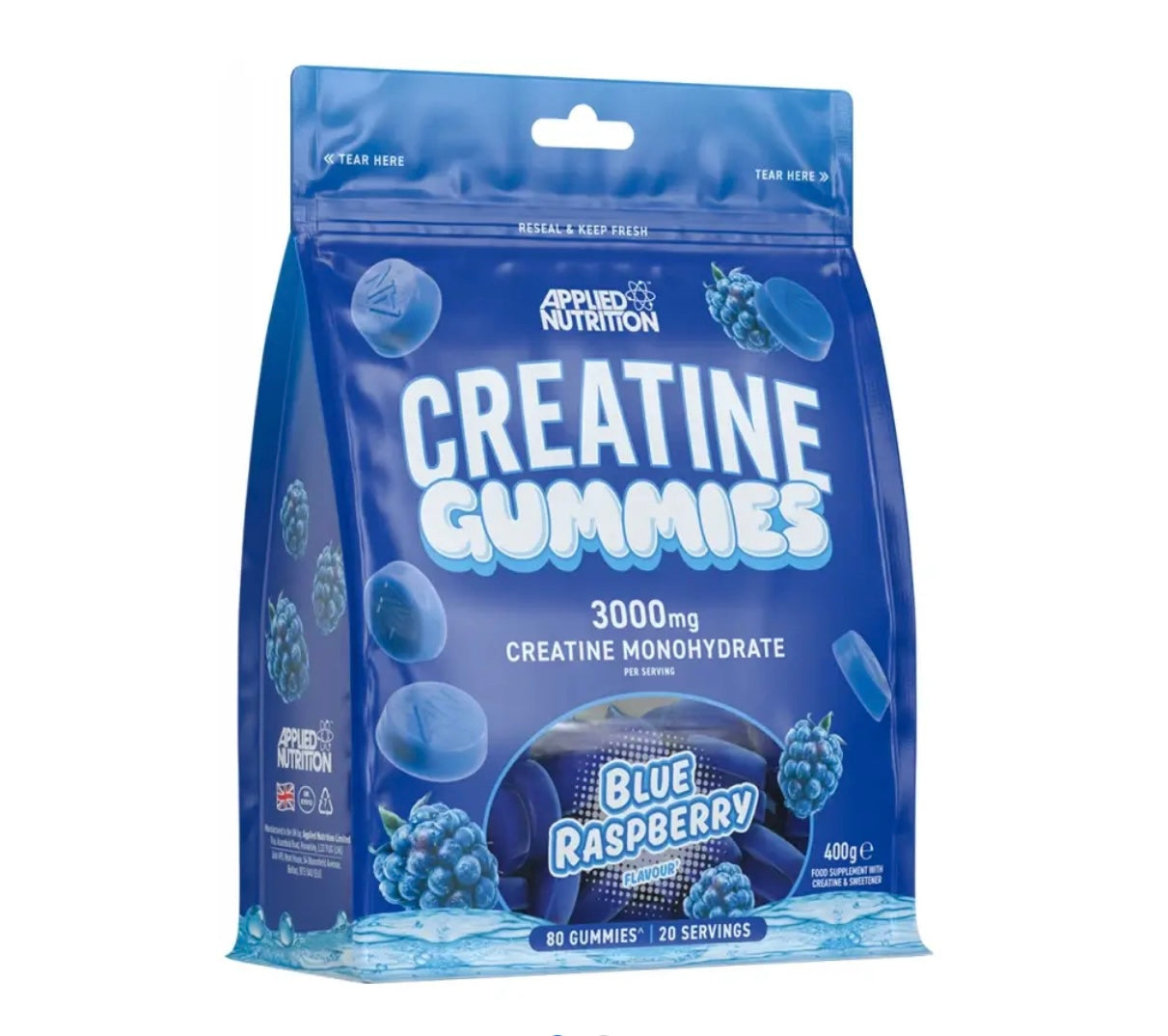 APPLIED NUTRITION CREATINA EN GOMITAS SABOR ARÁNDANOS 80 UNIDADES