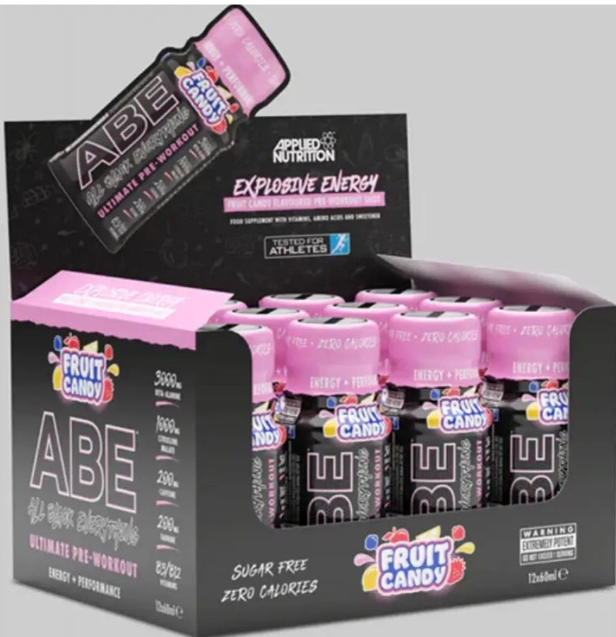 APPLIED NUTRITION ABE PREENTRENO SABOR FRUIT CANDY 1 SHOT 60 ml