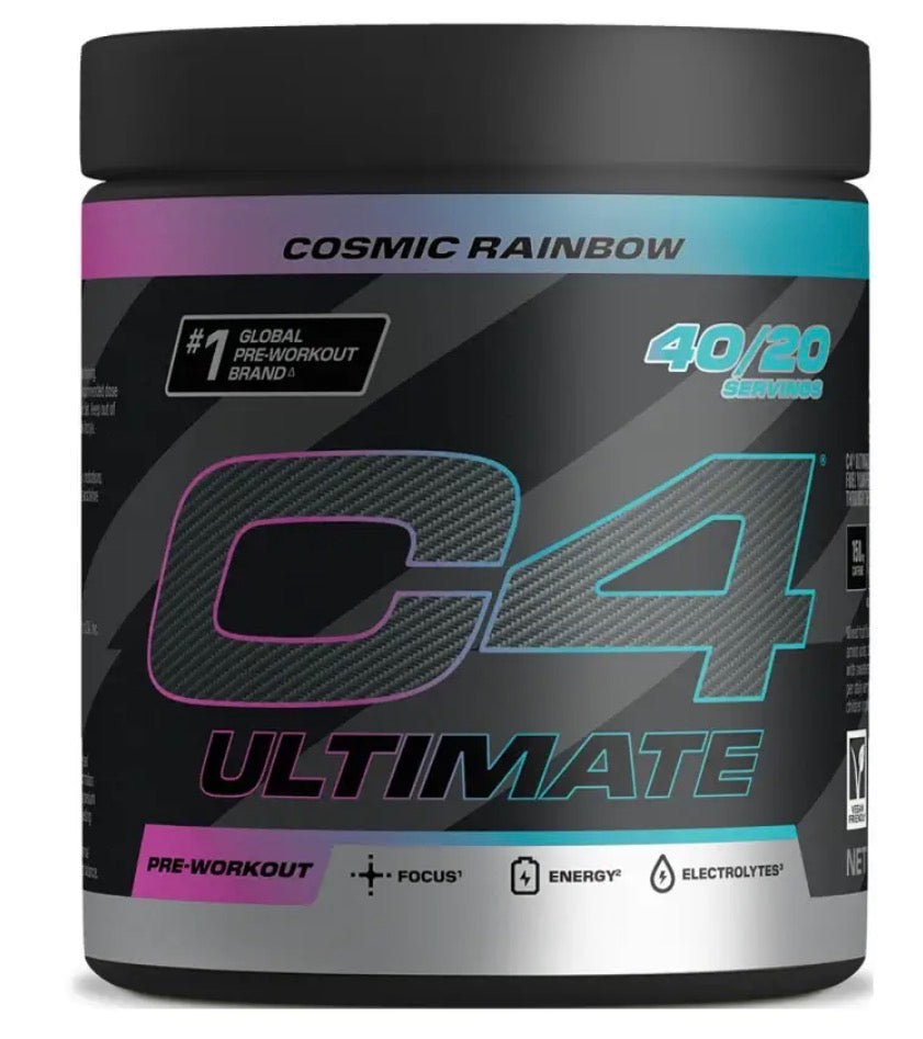 PRE-ENTRENO CELLUCOR C4 ULTIMATE SABOR COSMIC RAINBOW 40 SERV 380 GR