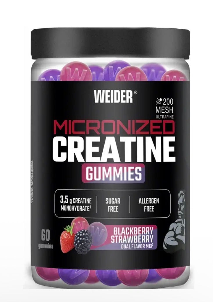 WEIDER MICRONIZED CREATINE GUMMIES BLACKBERRY STRAWBERRY 180 GR